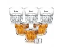 Treo By Milton Empress Whiskey Glass Set of 6, 255 ml Each I Crystal Clear Glass I Classic Design I Tumbler for Whiskey, Bourbon, Scotch & Cocktails