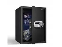 [Apay ICICI CC] Amazon Basics 50 Litres Digital Safes for Home & Office - Digital Lock 3-in-1 unlocking | locker safe with Motorized Door Locking Mechanism | Size : 50 H x 35 W x 33 D(cm) | Black | Weight: 17 Kgs