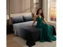 BSB HOME Double Bedsheet with 2 Pillow Covers | Cloud Cotton Feel 300 TC Digital Print Bedsheet for King Size Bed | Luxury Bedding for Bedroom Home Décor | 108 x 108 Inches (Charcoal Smoke Ombre) Rs.859 @ Amazon