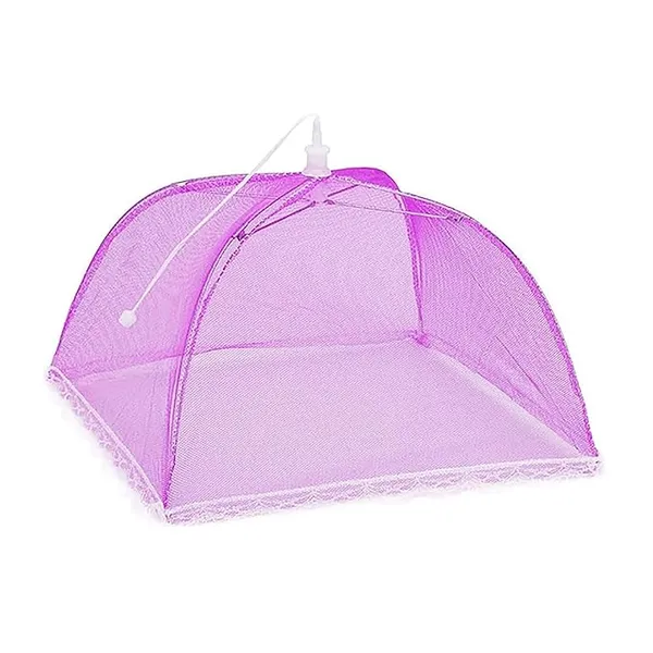 Sulfar Food Cover Umbrella Tent Mosquito Protection Mesh Screen Reusable and Collapsible Outdoor Picnic BBQ Food Covers Net for Flies Bugs & Mosquitoes (Multicolor)