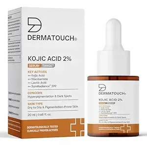 [Apply 5% Coupon] DERMATOUCH Kojic Acid 2% Serum | Best for Hyperpigmentation, Uneven Skin Tone & Dark Spots | For Both Men & Women | 20ml