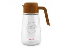 MILTON Vintage 2000 Water Jug Plastic with Lid for Ice Tea, Water, Juices, Milk Storage Container for Fridge, Water jugs for Dining Table, 1900 ml, BPA Free, Brown