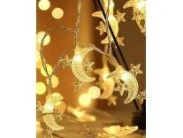Homesake® 20-Led Fairy Lights for Room Decorations Copper String Lights Waterproof, Corner Light for Home, Festive Decor, Christmas Tree Light for Home (Moon 3 Star),5 Meters 2 Pin Plug Rs.195 @ Amazon