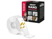 Sunjet Double Sided Heavy Duty Nano Tape- Strong Adhesive,Residue-Free, Multi-Functional Reusable Gel Tape,for Home & Office Use -Washable Reusable Strong Sticky Strips Grip Tape- 3 Mtr (1 Roll) Rs.72 @ Amazon