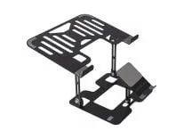 ZEBRONICS NS3500, Foldable Laptop Stand, with Mobile Stand, Upto 17 inch Compatible, Multi-Angle Adjustment, Anti-Slip Silicone Pads, Carbon Steel Body, Anti-Rust, for Laptop, Smartphones and Tablets