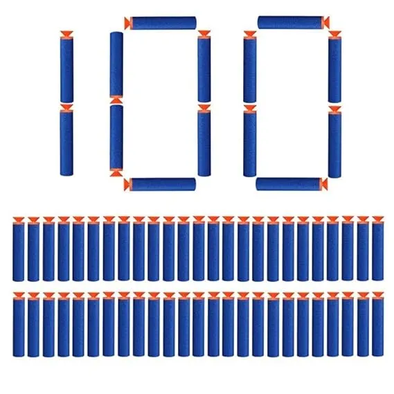 VGRASSP Soft Foam Suction Bullets Darts for Toys Guns - Sticky Safe Bullets Compatible with Nerf N-Strike and Blaze Storm Guns (Pack of 100) - Color As Per Stock, Blue Rs.279 @ Amazon