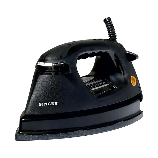 SINGER Shakti Press Heavy Weight Dry Iron | 1000W Power | 1.6 Kg Heavy Body | Double Coated Sole Plate | Adjustable Temperature Control | 180 Swivel Cord | ISI Certified | 2 Year Warranty