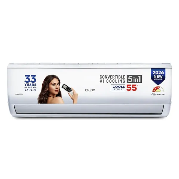 [Coupon + HDFC NC EMI ] Cruise 1.5 Ton 3 Star VarioQool Inverter Split AC (New BEE, CWCVBM-VQ3D173)