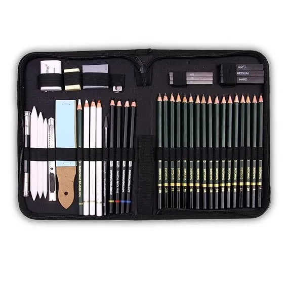Professional Drawing Sketching Artist Art Tool Kit Art Supplies for Sketching Pencil Shading - Gift for Kids Adults Beginner, Graphite Charcoal Pencils Set for Artists (42 pcs) Rs.513 @ Amazon