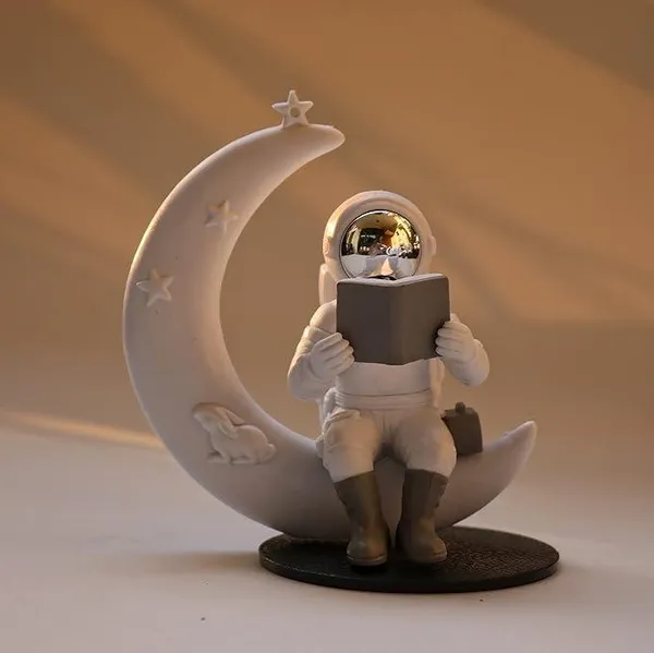 Cute Outer Space Astronaut Figurine Action Figure Toys Statue for Showpiece Home Living Room Decor Office Desktop Decoration Car Dashboard, Kids Birthday Party Gift, Resin Rs.287 @ Amazon