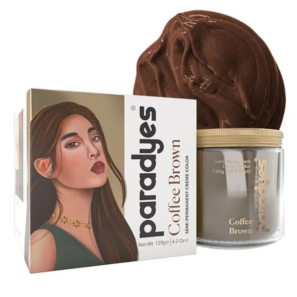 Paradyes Semi-Permanent Coffee Brown Hair Colour | Conditioner-Based DIY Colour | For Colour Refresh | Best on Pre-Lightened Hair | 120g Rs.459 @ Amazon