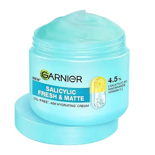[Apply 5% Coupon] Garnier Fresh & Matte Salicylic Acid Gel Face Moisturizer, 45ml