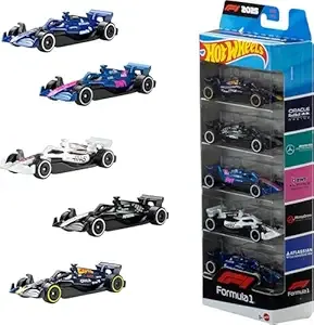 Hot Wheels 1:64 Scale 5-Pack Formula 1 Die-Cast Toy Cars, Set of 5 Officially Licensed, Collectible F1 Race Cars for Play or Display Rs.899 @ Amazon