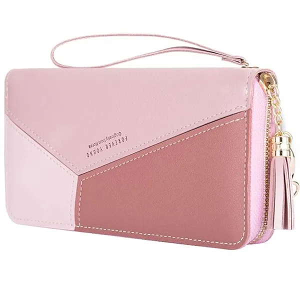 PALAY® Women's Long Wallet Tassel PU Leather Multi- Slots Girls Zipper Coin Large Purse Wallet for Women(Pink) Rs.323 @ Amazon