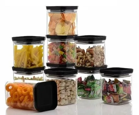 Air Tight Containers For Kitchen Organizer Storage Set | Square Airtight Storage Jar and Container Organizer | Plastic Kitchen containers Set | Home and Kitchen Storage Boxes (500 ML, 08) Rs.390 @ Amazon