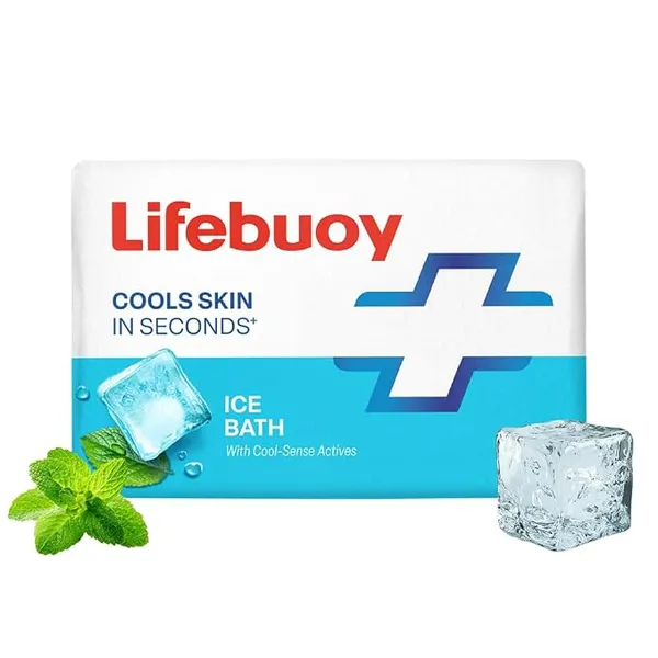 LIFEBUOY Ice Bath Soap Combo Pack of 5, 125g each, for Instant Cooling in Summers, with Menthol and Cool Sense Actives, Refreshing Fragrance, Designed for Indian Summer, for Men and Women