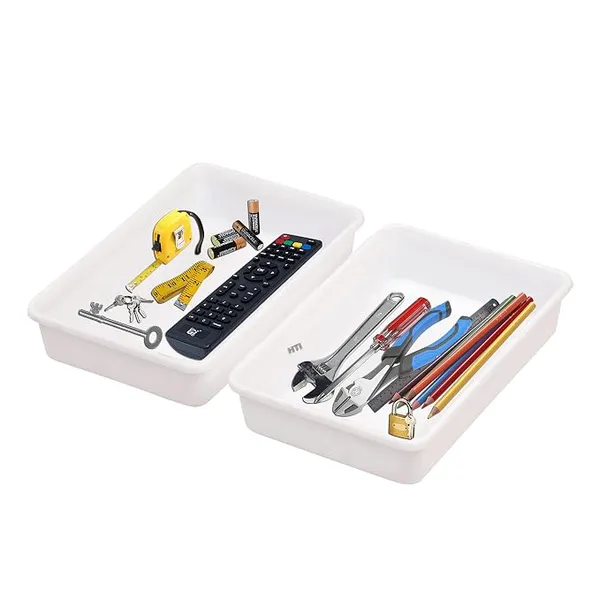 Cutting EDGE Interlocking Drawer Organizer Big(Set of 2, White) Rs.93 @ Amazon