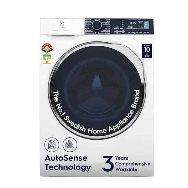 [Coupon + Apay ICICI NC EMI ] Electrolux 9kg/6kg 5 Star Fully Automatic Washer Dryer Combo, AutoSense Technology, Full Load Vapour Wash, Hygienic Care, EcoInverter Motor, UltimateCare 500, EWW9024P5WB, White