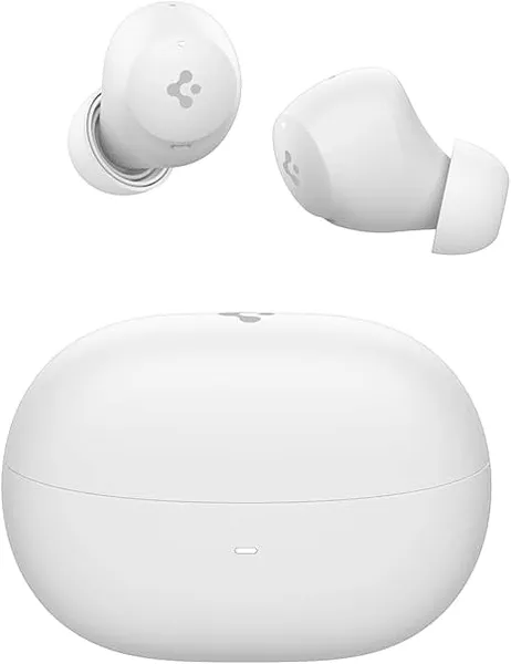 [Apply 3% Coupon] Spigen Audio Newly Launched SA-TW P10 True Wireless in Ear Earbuds with 30H Playtime, Upto 40dB 4 Multi-Mode ANC Pro, EQ Customizing App, 6-MIC, Gaming Mode, 10mm Driver, IPX4 - White
