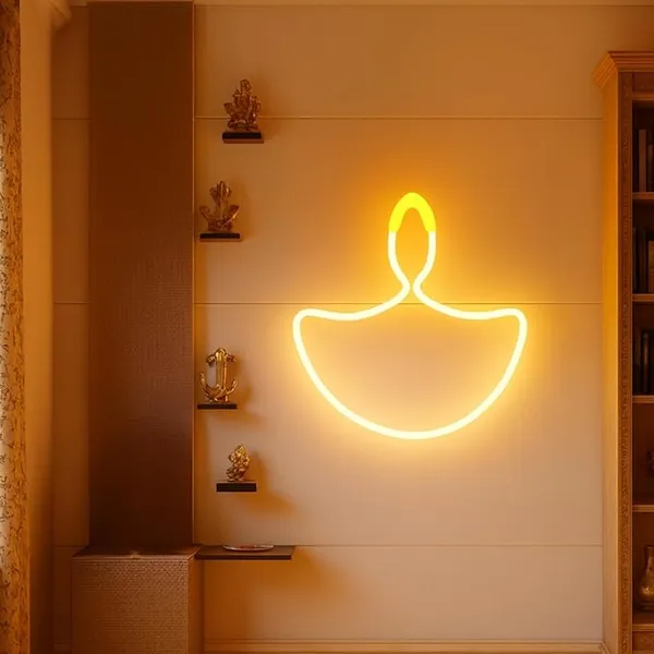 One94Store Diwali Diya Neon Strip Lights | LED Neon Rope for Home, Mandir & Pooja Room Decoration | Warm White Waterproof Festival Lights for Indoor Outdoor Use (IP65) Rs.199 @ Amazon