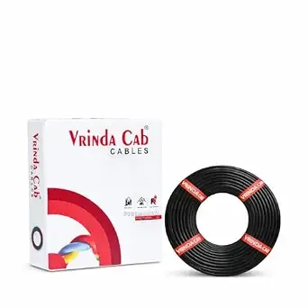 VRINDA Black 1mm 90 Meter Electrical Wire | FR PVC Insulated Flexible CCA Copper Cable for Home, Office & Industrial Wiring | High Durability & Safe Performance