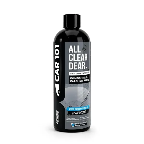 [Apply 50% Coupon] CAR101 Windshield Washer Fluid Concentrate- 300ML | Windshield Cleaner Liquid | Streak-Free & Glare-Free | 5-10mL Enough For Tank | Removes Dirt, Bugs & Water Spots | Safe on Wiper Blades
