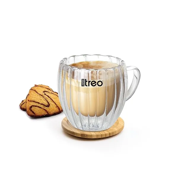 Treo by Milton Orbit High Borosilicate Glass Tea & Coffee Mug Set of 1, 250 ml I Micro Wave & Refrigerator Safe I Reduced Condensation I Food Safe I Premium Gifts for Woman, Man Rs.208 @ Amazon