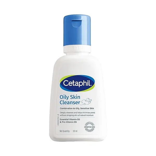 [Apply 5% Coupon] Cetaphil Oily Skin Cleanser Face Wash 59ml | Deep Cleansing for Oily, Acne Prone Skin | Gentle Foaming, Non-Irritating, pH Balanced | Dermatologist Recommended | For Your Sensitive Skin