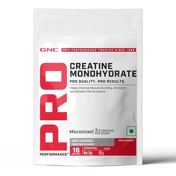 GNC Creatine Monohydrate PRO Performance Powder | 3g, Micronized | 50g