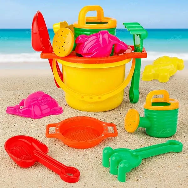 Zest 4 Toyz Beach Toy for Kids | 7 pcs Sand Bucket, Spade, Rake, Watering Can, Moulds & Sifter | Outdoor Garden & Beach Play Toy Kit for Boys & Girls Age 3+ (Random Color) Rs.203 @ Amazon