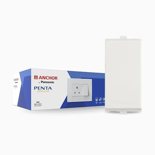 (Min Buy 2) Anchor by Panasonic Penta Modular 16AX One Way Switch, 1 M Switch for Large Home Appliance (White, 65007)