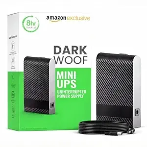 Shanqiu Mini Router UPS by Dark Woof 12V WiFi Broadband Fiber Modem | 8 Hours WiFi Ups Power Backup | Ups for Router at Power Cuts | 12V/2A Plug & Play | Current Surge & Discharge Protection Tu_DOX Rs.899 @ Amazon