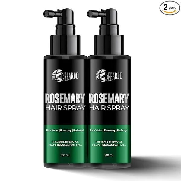 Beardo Rosemary Hair Spray with Redensyl & Rice Water | Activates Natural Hair Growth, Reduces Hair Fall & Breakage | Strengthens Roots | Non-Sticky Daily Hair Tonic for Men- 100ml (Pack of 2) Rs.278 @ Amazon