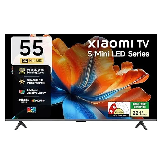 [HDFC CC] Xiaomi 138 cm (55 inches) 4K UHD Smart Quantum MagiQ S Mini LED Google TV L55MC-IN