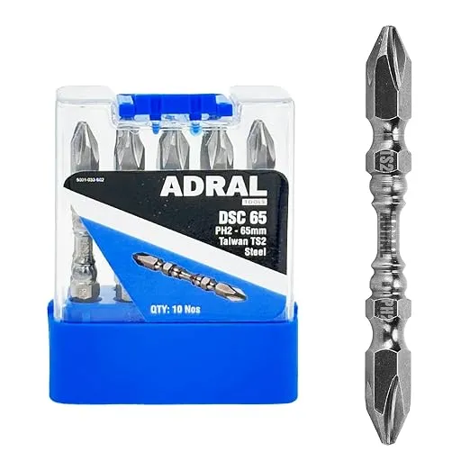 DSC65 Disco Bit – 65mm Double Sided PH2 Magnetic Screwdriver Bit | TS2 Taiwan Steel | Break-Safe Design | High Torque | Nickel Black Anti-Rust Coating | Pack of 10 Rs.98 @ Amazon
