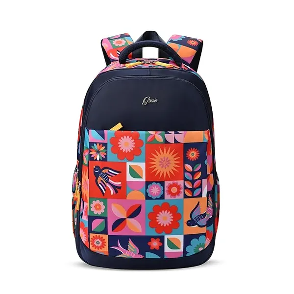 Gear Florentine 17"/20L Medium Water Resistant School Bag/Casual Backpack/Daypack/Laptop Bag for Boys/Girls (Blue - Pink)