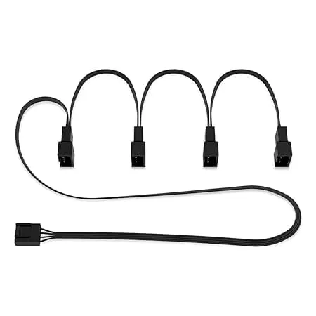ARCTIC 4-Pin PWM Fan Splitter Cable | PST Extension for Up to 4 Case Fans | Multi-Fan Connector | Black Rs.329 @ Amazon