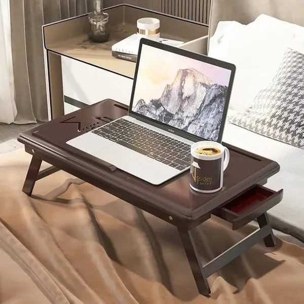 Raafi Handmade Foldable Wooden Laptop Table (Design-4) Rs.1359 @ Amazon