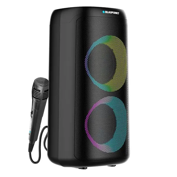[Apply ₹500 Coupon] Blaupunkt Newly Launched Rock & Roll 100W Party Speaker with Dual 6.5'' woofers, Dual Pool Lightning Mode, Mic/Guitar Input, Bass Boost, TWS, Perfect for Karaoke, Music & Home Parties (R.A.V.E)