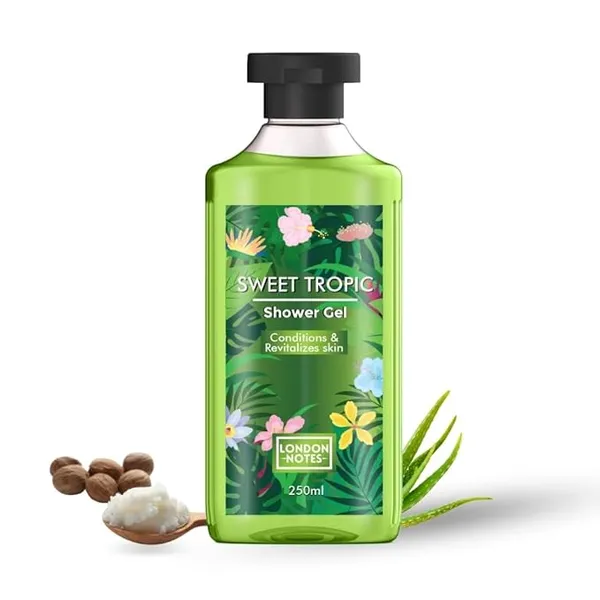 London Notes Shower gel- Sweet Tropic For Gentle Cleansing, Deep Moisturization & Nourishment, provides pleasant aroma with Aloevera & Shea Butter, 250ml Rs.129 @ Amazon