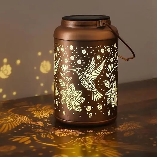 Solar Hummingbird Lantern for Garden Decor | IP65 Waterproof Hanging Solar Light Outdoor | Metal Lantern with Warm LED | Auto On Off Balcony Patio Pathway Light (1) Rs.949 @ Amazon