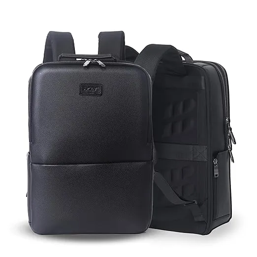 Acer Professional Laptop Backpack 15.6" for Men, Women, Boys, Girls | Premium bags for Gift- Sleek PU Design, USB Charging, Secure Compartments - Black