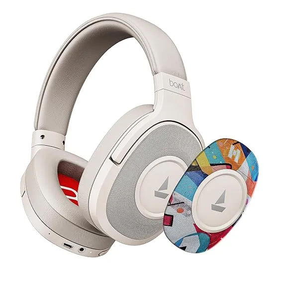 [HDFC CC] boAt Rockerz Plus 550, Customizable Earcups, 100H Battery, 50mm Drivers, Dual Pair, Stream Ad Free Music via App Support, Bluetooth Headphones, Wireless Headphone with Mic (White Prism) Rs. 1599 @ Amazon