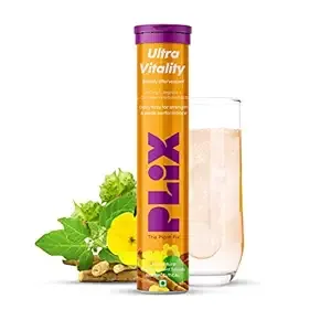 PLIX - THE PLANT FIX Ultra Vitality Effervescent for Stamina,Performance & Strength|With L-Arginine,Ashwag&ha,Safed Musli & Zinc|For Men|15 Tablets,Pack of 1 (Orange Burst), 90 grams Rs.149 @ Amazon