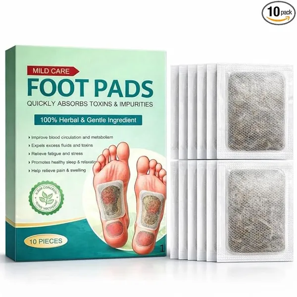 Foot patch (PACK OF 10) Herbal And Gentle Ingredient Detox Foot Pads, Natural Ingredients for Sleep Aid, Pain Relief, Toxin Removal with Bamboo Vinegar and Acupoint Micro-Massage Technology Rs.140 @ Amazon
