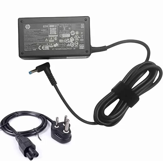Maxelon Power Cable & HP 65W AC Blue Pin Laptops Charger Adapter 4.5mm fit for HP Pavilion Black Rs.854 @ Amazon