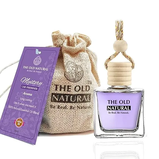 The Old Natural Car Perfume With Essential Oils | Car Perfume Diffuser With Wooden Lid | Car Fresheners Long Lasting | Car Perfumes (Pack Of 1 Mystery - 10ml)