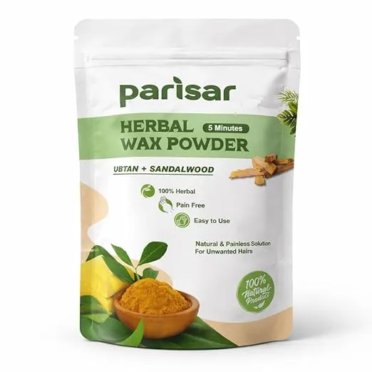 Parisar Pharma Herbal Wax Powder for Women and Men 100g (Pack of 1) | Bikini Wax Powder with Ubtan & Sandalwood | Painless Hair Removal Powder for Underarms & Body | for All Skin Types Rs.149 @ Amazon