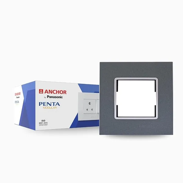 Anchor by Panasonic Penta Modular Gina 2 Module Plate with Chrome Collar for Switch Board, 10 Years on Site Warranty (Black, 65802B) Rs.99 @ Amazon
