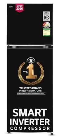 [Coupon + HDFC NC EMI ] LG 251 L, 2 Star, Smart Inverter, Smart Mode, Frost-Free Double Door Refrigerator (GLT2526WWOB, Onyx Black, Multi Air Flow, Express Freeze, Deodorizer, Bigger Size & Better Cooling, 2026 Model)